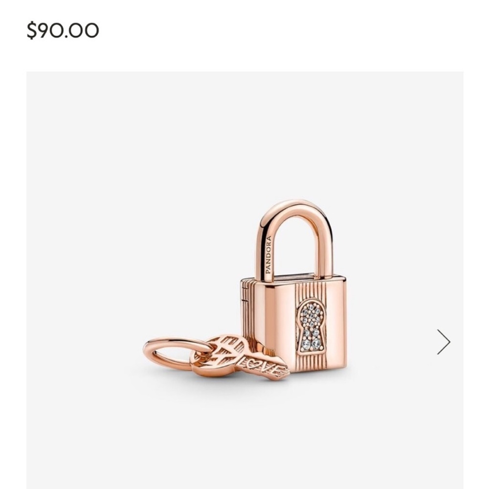 Authentic Pandora lock and key charms